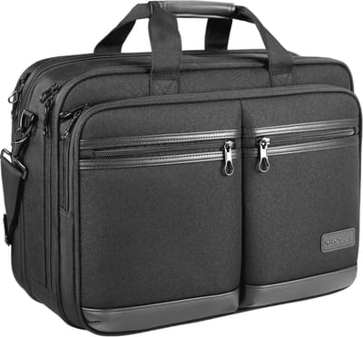 Stijlvolle 18 Inch Laptoptas voor 17.3 Inch Laptop - Uitbreidbare Waterafstotende Schoudertas met RFID-vakken voor Zaken en Reizen