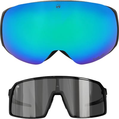 MowMow GRAVITY Skibril + Extra Lens + Zonnebril – Magnetisch – Bio-Frame - R-Strap - UV400 - Unisex