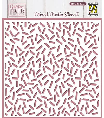 MMS4K-091 Nellie Snellen Mixed Media Stencil Confetti Sprinkles - sjabloon hagelslag - hagel