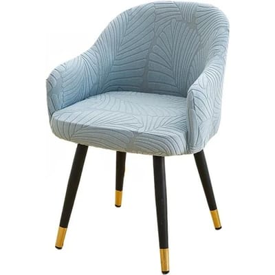 Bladeren Jacquard Kantoor Hoge Armstoelhoes Elastische Gebogen Stoelhoezen Antislip Eetkamerstoelen Slipcover voor Woonkamer Keuken 1pc