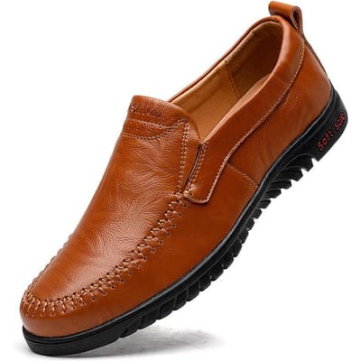 Grote Maten Lente Schoenen Heren Echt Leer Mode Jeugd Heren Casual Leren Schoenen Rundleer Herenschoenen 45 brown