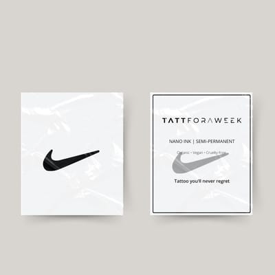 Tijdelijke tattoo nike | Neptattoo volwassenen | Tijdelijke tattoo voor volwassenen | Temporary tattoo | Plaktattoos voor volwassenen | Neptattoos | Probeer zorgeloos een tattoo | tattforaweek