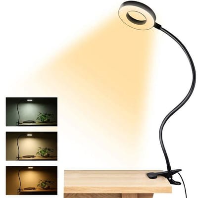 Bureaulamp - SERBASIC - 360° Flexibel - 3 Modi - 10 Helderheden - USB Klembaar