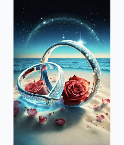 TOPMO- Eeuwige geloften - 40X50CM- Diamond painting pakket - HQ Diamond Painting - VOLLEDIG dekkend - Diamant Schilderen - voor Volwassenen – ROND
