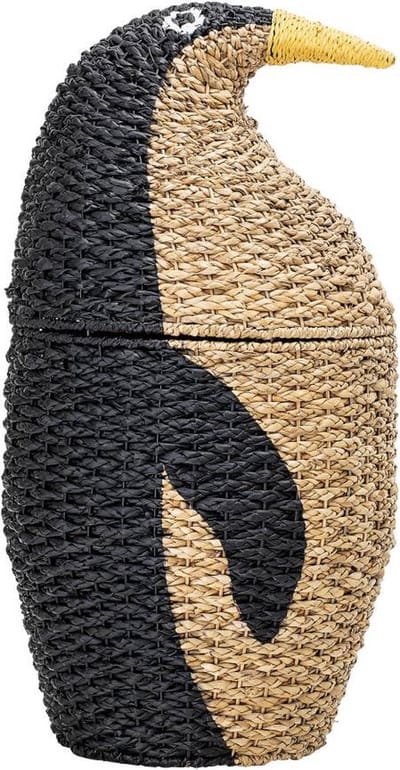 Bloomingville Mini - Tazia Basket w/Lid - Black - 70 cm