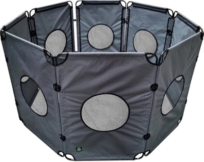 Topmast OutPaws Adventure - Puppyren Opvouwbaar - Antraciet - 490 x 91.5 cm - Hondenren - Kamperen - Voor Buiten of Binnen