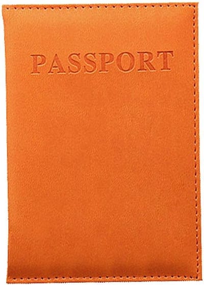 KELERINO. Paspoort Hoes - Paspoort Houder - Leer - Oranje
