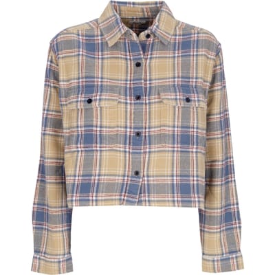 Dames shirt met lange mouwen Pia flanellen shirt L/s Vintage blauw multi