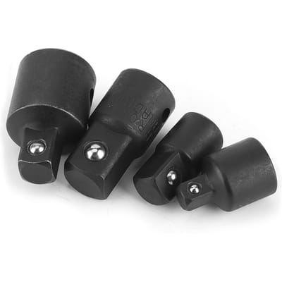 4 stuks 14 inch 38 inch 12 inch Elektrische Sleutel Dop Adapter Converter Chroom Vanadium Staal Aandrijfdop zwart