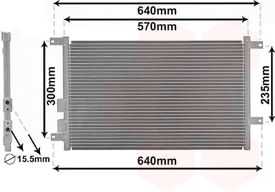 Van Wezel - LUCHTCONDENSATOR VOOR ALFA ROMEO 147 937 2000-2004 46790658