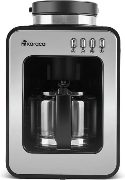 Karaca Grindmaestro - Filterkoffiezetapparaat met Ingebouwde Molen - 0,5L - 600W - Inox