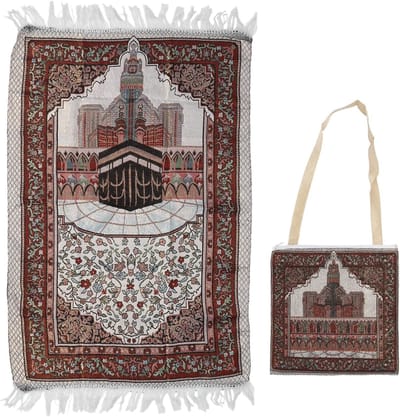 Gebedsmat Katoen - Islamitisch Kleed - Spirituele Beoefening - Inclusief Draagtas - 70x110cm - Meerkleurig