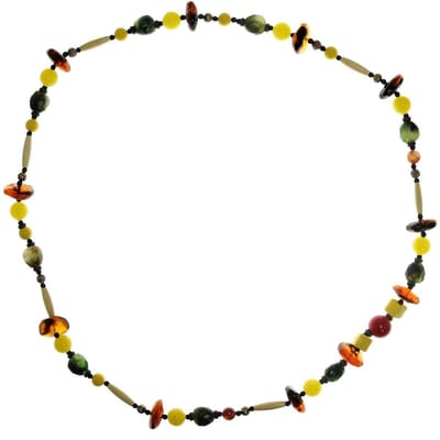 Behave - Lange kralen ketting - Bruin - 80 cm