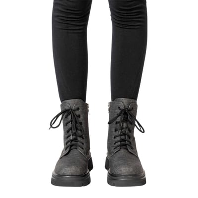 Miso Dames/Dames Bella Lage Blokhak Biker Laarzen (Zwart)