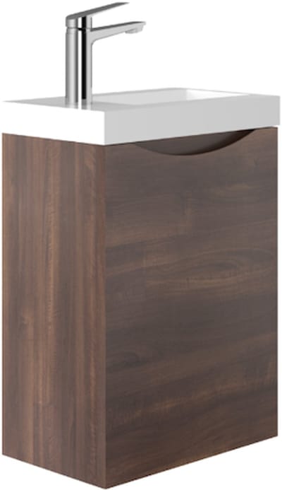 LINEA UNO - Mela 40 - Walnoot - Toiletmeubel - - 301756