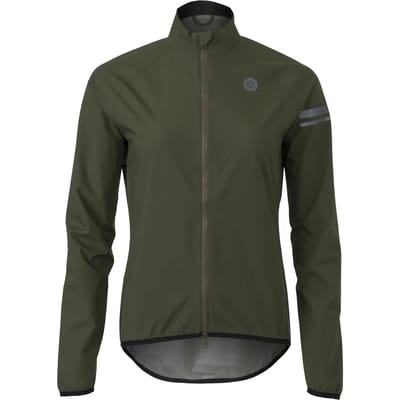 AGU Essential - Regenjas Dames - Fietsjas - Poray 10.000 - Winddicht & Waterdicht - Getapete Naden - Reflecterend - Groen - L