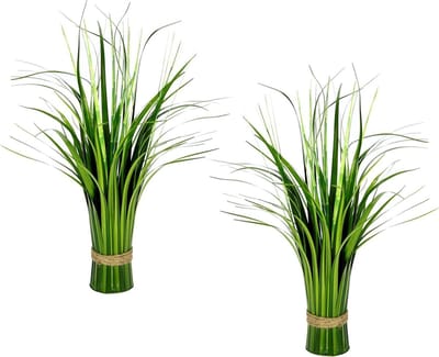 Kunstgras bundels - Decoratie gras - Woonkamer aankleden - Onderhoudsvriendelijk - Set van 2 - Groen