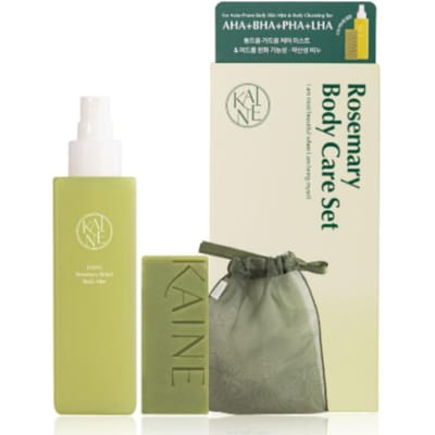 KAINE Coffret Soin du Corps au Romarin (Savon Nettoyant 100g + Brume Corporelle 150ml) La Solution Ultime à Double Action pour une Peau de Corps Claire et Lisse beige