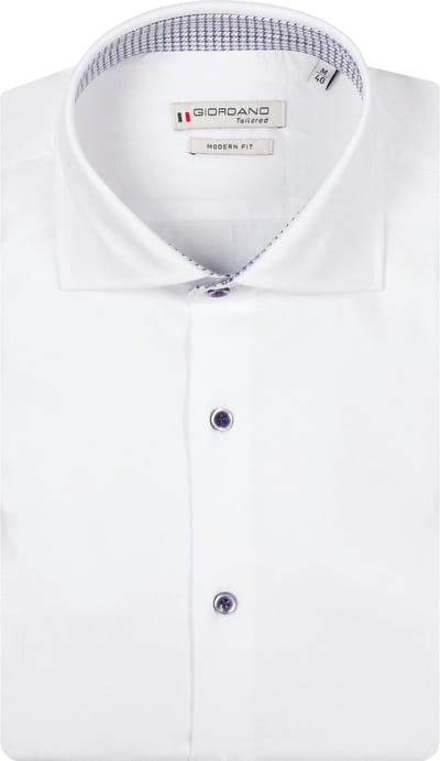 Giordano – Locarno – Heren – Oxford – Overhemd – Wit – 617806-10