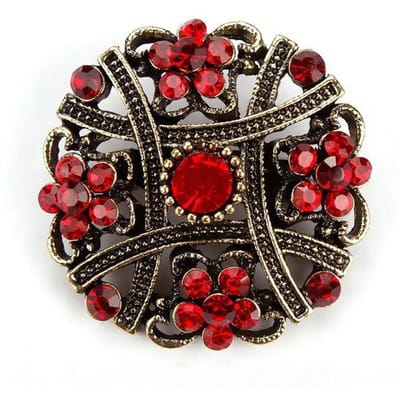 Baiduqiandu Marque Cristal Strass Broches Fleurs Pour Femmes Robe Fête Ou DIY Bouquets de Mariage Bijoux black