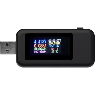 KWS-MX18 10 en 1 affichage LCD numérique testeur USB testeur de courant de tension compteur de puissance ampèremètre de synchronisation noir