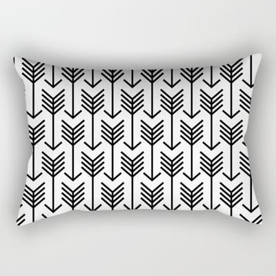 Moderne Eenvoudige Zwart-Witte Geometrische Lange Streep Kussensloop Bank Kussenhoes 30X50 without pillow core