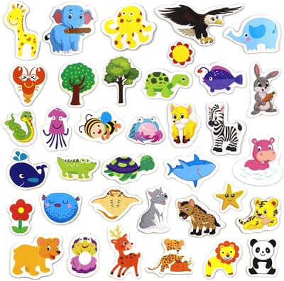 36 Stuks Leuke Dieren Magneten voor de Koelkast, Decoratieve Magneten voor Foto's, Witbord en Kinderkamer Educatie