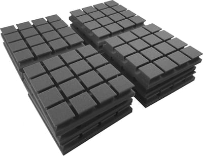 Akoestische Platen met Resonatoren - 12 Stuks - 30x30 cm - Antraciet