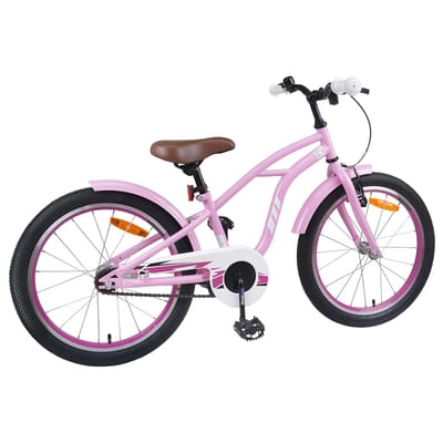 vidaXL - Kinderfiets - 18 - Inch - voor - 5-7 - jaar - oud - Licht - Roze
