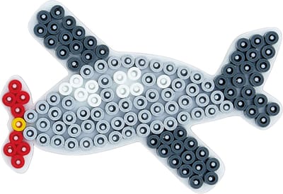 Hama midi VLIEGTUIG / LUCHTVAART strijkkralen vormpje / figuur / grondplaat voor normale strijkparels (strijkkralenbordje / legbordje airplane voertuig), creatief kralen cadeau voor kinderfeestje / kinderverjaardag!