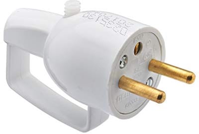 Stekker 2P+T 16A Rechte Kap - Wit