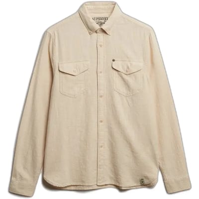Superdry The Merchant Store Lite Overhemd met Lange Mouwen White Grootte: XL