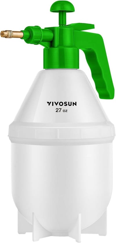 Handbediende tuinpompsproeier 0,2 gallon met verstelbaar mondstuk