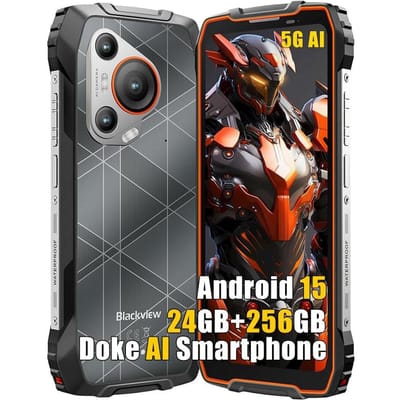 Blackview BL7000 - AI Robuuste Smartphone - 5G - 24GB RAM - 256GB ROM - 6.78 inch 120Hz - Robuuste Telefoon - IP68 Waterdicht - Nachtzicht - Android 15 - NFC - GPS - Oranje