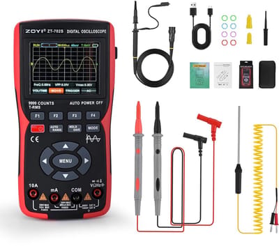 2-in-1 Digitale Oscilloscope en Multimeter - 10 MHz, 48 MSa/s met 9999 Teller Diverse Meetfuncties