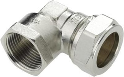 Bonfix vernikkelde knel knie lange draad 3/4 bix15mm conisch gastec / kiwa