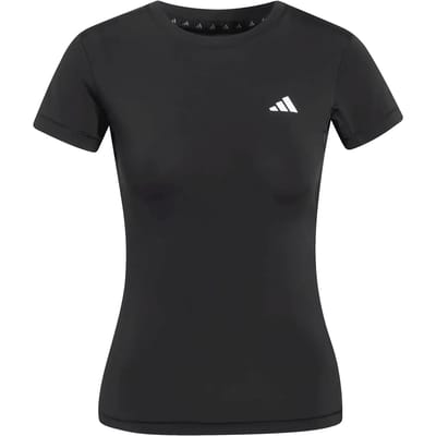 Adidas Power Essentials Workout Contour T-shirt Met Korte Mouwen Zwart XS Vrouw