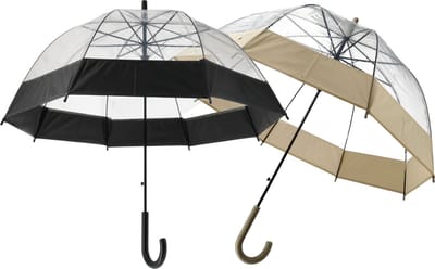 Paraplu -Transparant-- Regenparaplu's in één set 2 Stuks - Doorzichtige paraplu's - Wit - Paraplu Automatisch