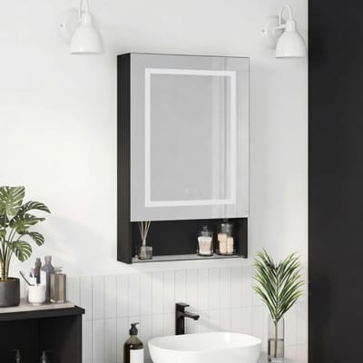 Dressing Kasten - Badkamerkast met Spiegel - Badkamer Kastje - A5+led