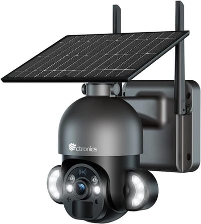 Bewakingscamera Buiten - IP Camera Solar - Huis Beveiligen - Kleur Nachtzicht 30m - 1 Stuk - Wit