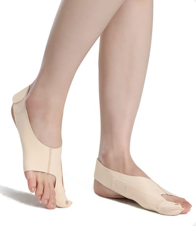 U Fit One 2 Stuks Verstelbare Hallux Valgus Bunion Grote Teen Spalk - Teenspreider - Beige - Maat S