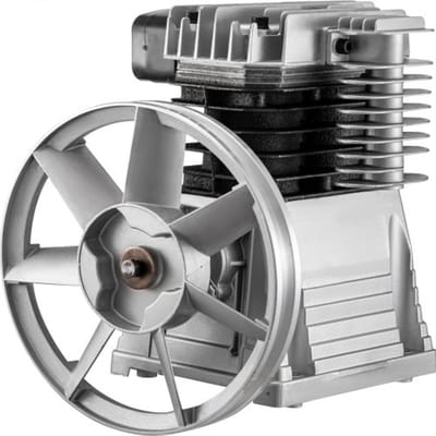 VEVOR Industrial 3 HP luchtcompressorkop pompmotor 8 bar eentraps tweecilinder aluminium luchtcompressorkop zuigerpomp met spatelsmering eentraps