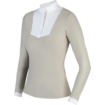 Meisjes wedstrijdpoloshirt met lange mouwen EQPRO Taylor