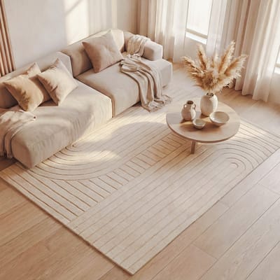 Fraai Scandinavisch vloerkleed - Charm Arches Beige - 230x330cm