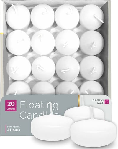 Hoogwaardige Drijfkaarsen - 20 Stuks - 3 Uur Brandtijd - 45 mm - Elegante Decoratieve Kaarsen