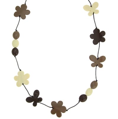 Behave - Ketting met bloemen kralen - Multicolor - 92 cm