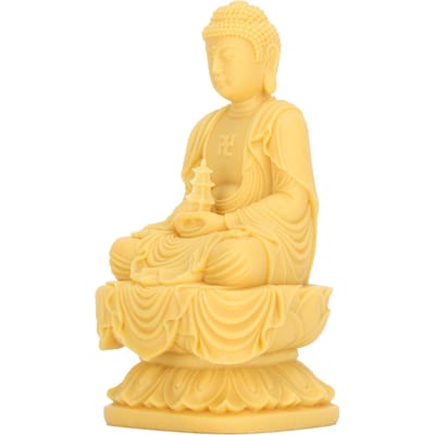 Boeddabeeldjes Ornamenten Synthetische Hars Beeldhouwwerk Ambachten Auto Huis Decoraties 10CM yellow