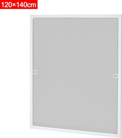 Vliegenhor raam insectenwering 120x140cm vliegenhor klamboe gaas klamboe spanraam gaas met aluminium frame zonder boren voor ramen wit