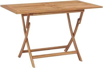 Houten Tuintafel - Klaptafel Buitentafel - Buiten Eten - Inklapbaar Parasolgat - 120x70x75 cm - Bruin