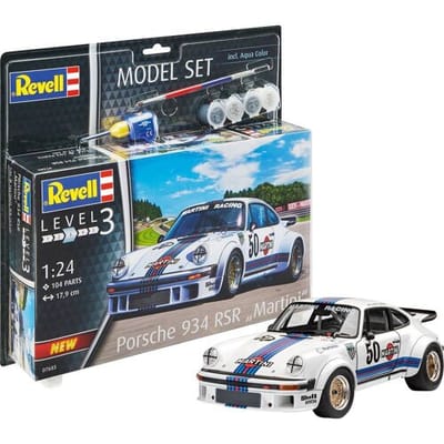 Revell Modelbouwpakket Auto - 67685 Porsche 934 RSR -Martini- Car - Model Set Plastic - 1:24 - Modelbouw
